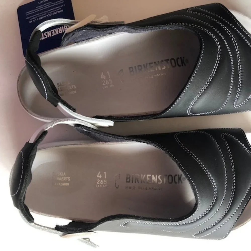 Birkenstock x Saskia Lenaerts Terra leather sandals. Exquisite. Size: 8, 41